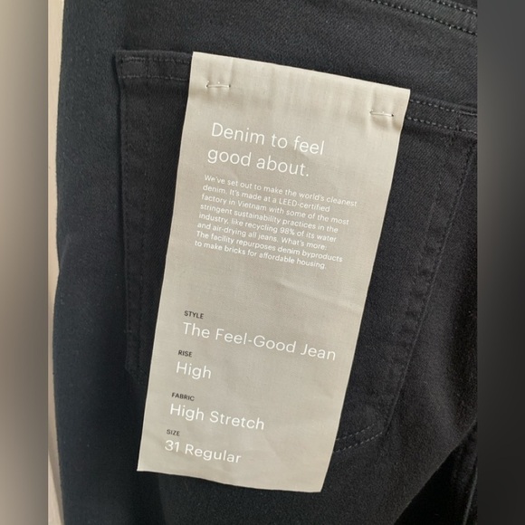 NWT Everlane The Feel Good Jean Black Size 31 - Picture 5 of 5